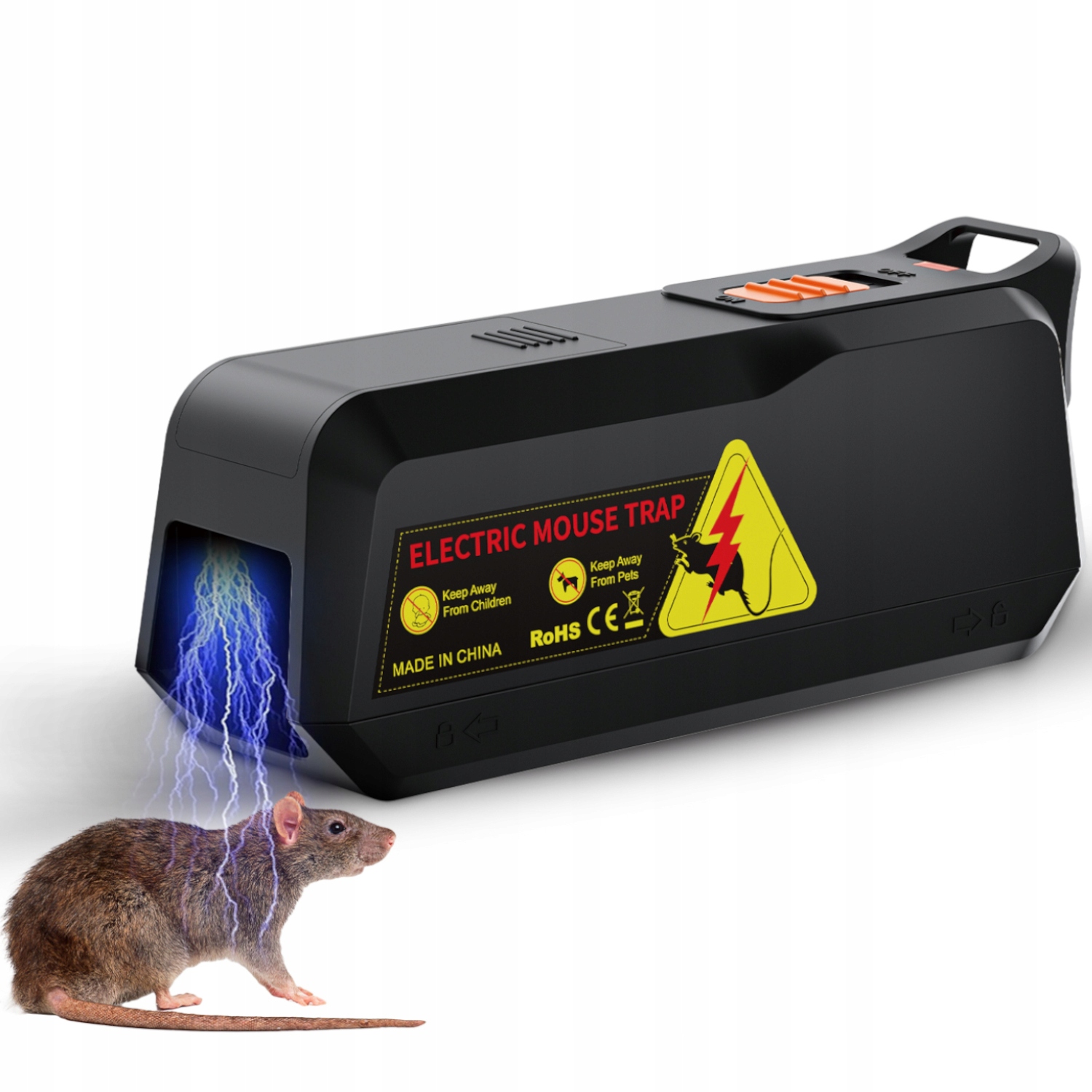 Elektrická pasca na myši MK03 – LED alarm, vysoké napätie